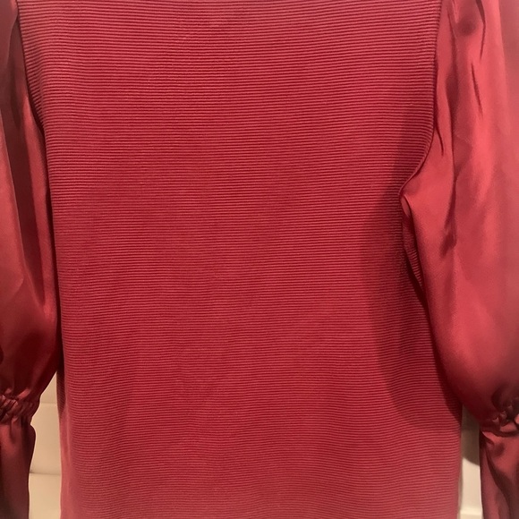 Maeve Red 3/4 Sleeve Tie Front Crop Blouse - Picture 7 of 7